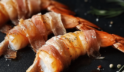 gamberi al lardo ricetta